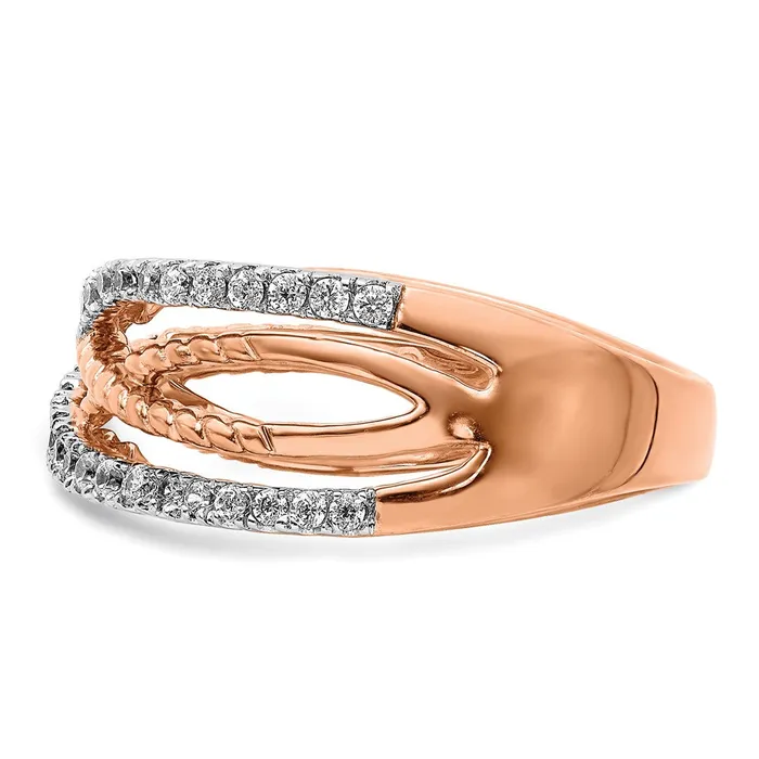 Rings Goldiacom 14k Rose Gold Real Diamond Ring