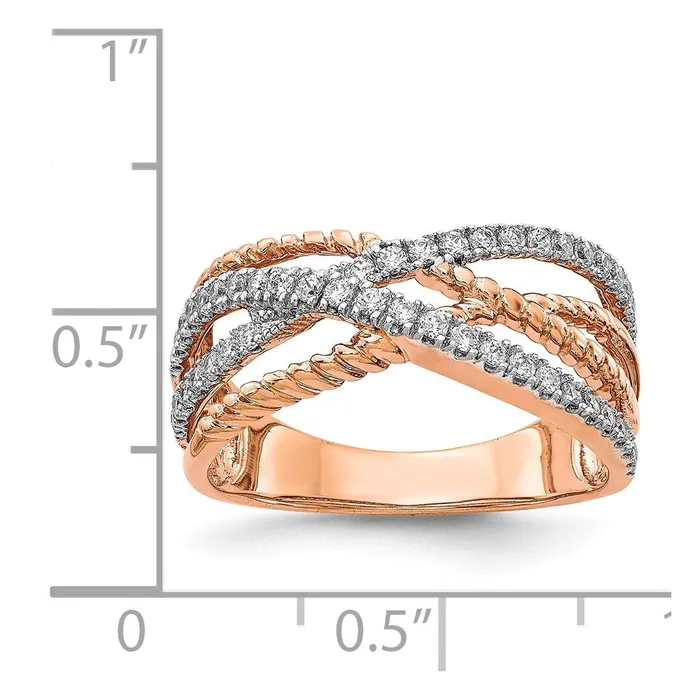 Rings Goldiacom 14k Rose Gold Real Diamond Ring