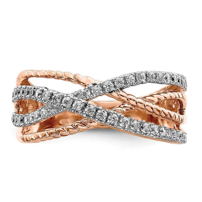 Rings Goldiacom 14k Rose Gold Real Diamond Ring
