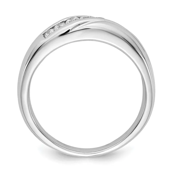 Rings Goldiacom 14k White Gold 7stone Real Diamond Mens Ring
