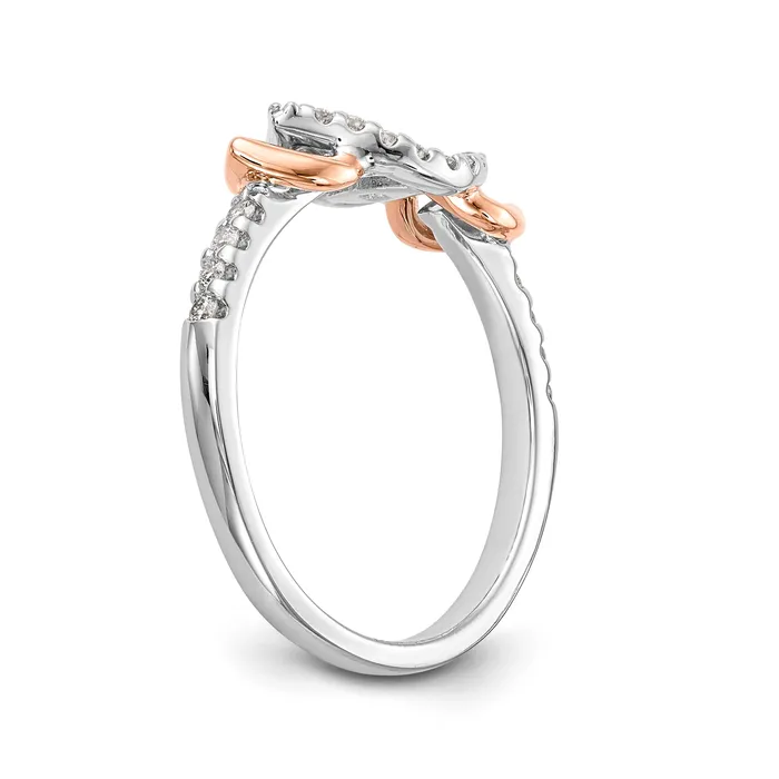 Rings Goldiacom 14K White Gold Diamond Peg Set Engagement Ring