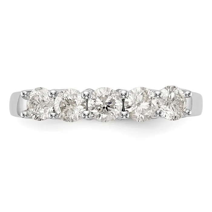 Rings Goldiacom 14K White Gold Diamond Wedding Band