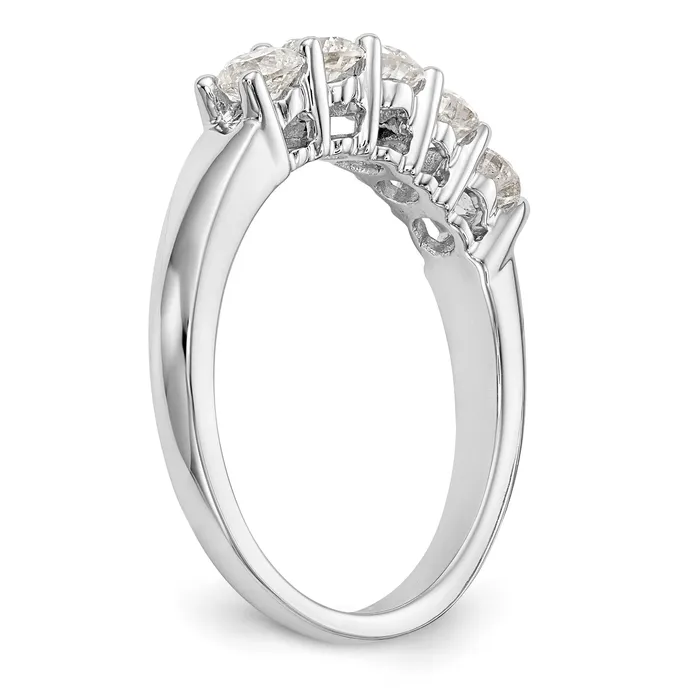 Rings Goldiacom 14K White Gold Diamond Wedding Band