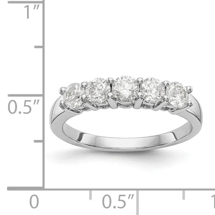 Rings Goldiacom 14K White Gold Diamond Wedding Band