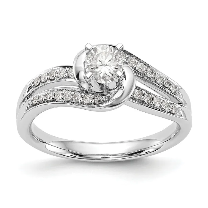 Rings Goldiacom 14k White Gold Peg Set Simulated Diamond By Pass Engagement Ring Rings Goldiacom 14k White Gold Peg Set Simulated Diamond By Pass Engagement Ring