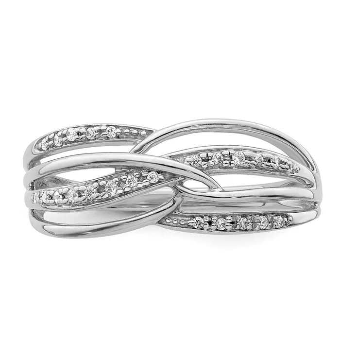 Rings Goldiacom 14k White Gold Real Diamond Ring