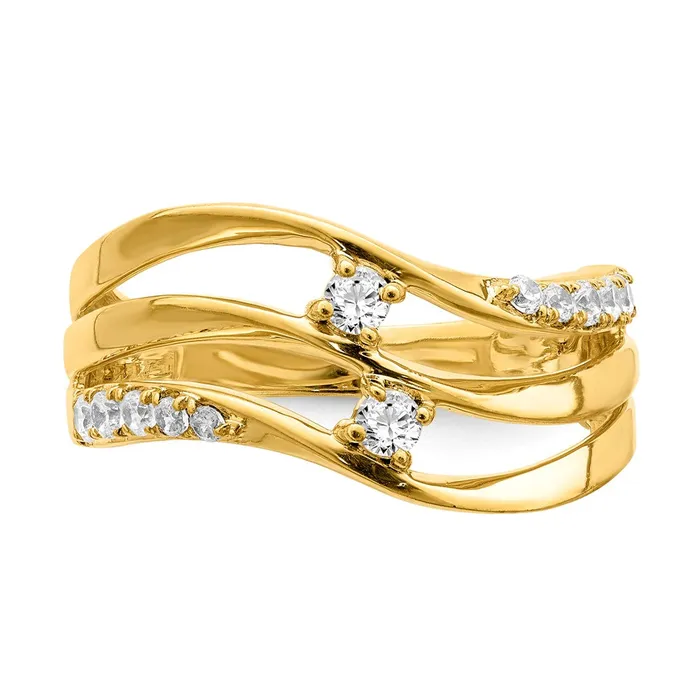 Rings Goldiacom 14k White Gold Real Diamond Ring