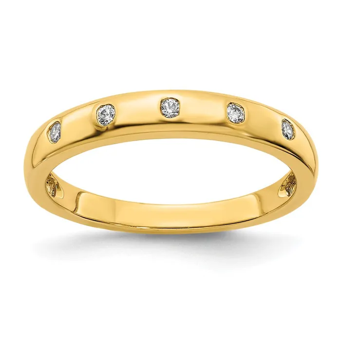 Rings Goldiacom 14K Yellow Gold 5stone Real Diamond Ring