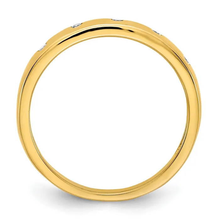 Rings Goldiacom 14K Yellow Gold 5stone Real Diamond Ring
