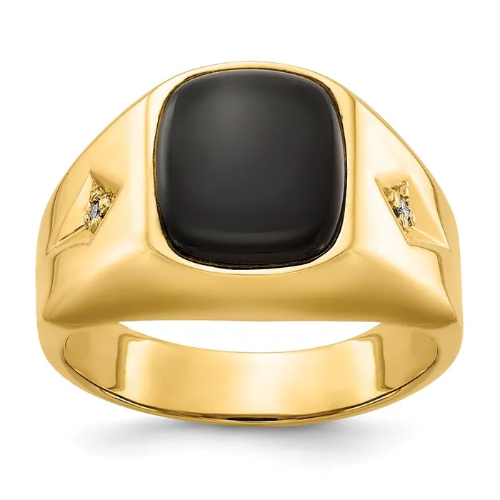 Rings Goldiacom 14K Yellow Gold VS Real Diamond Mens Ring