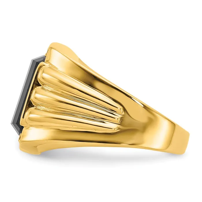 Rings Goldiacom 14K Yellow Gold VS Real Diamond Mens Ring