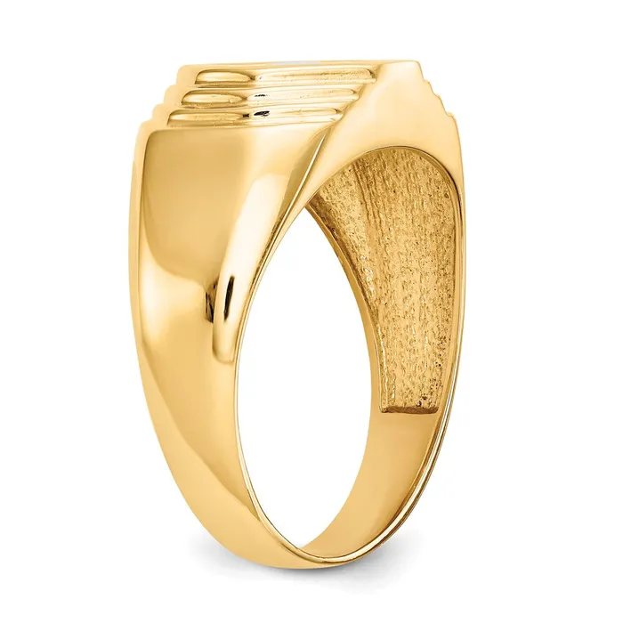 Rings Goldiacom 14K Yellow Gold VS Real Diamond Mens Ring