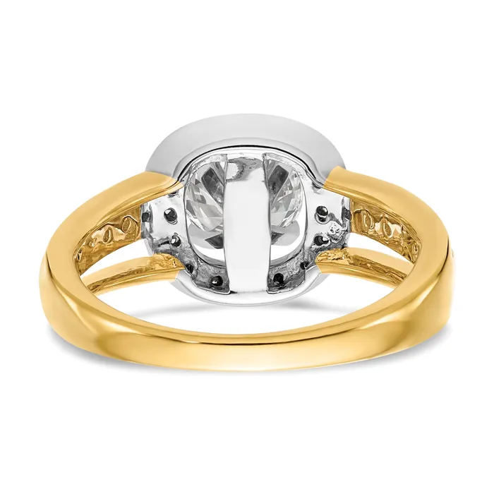 Rings Goldiacom 14ktt Peg Set CZ Cushion Halo Engagement Ring