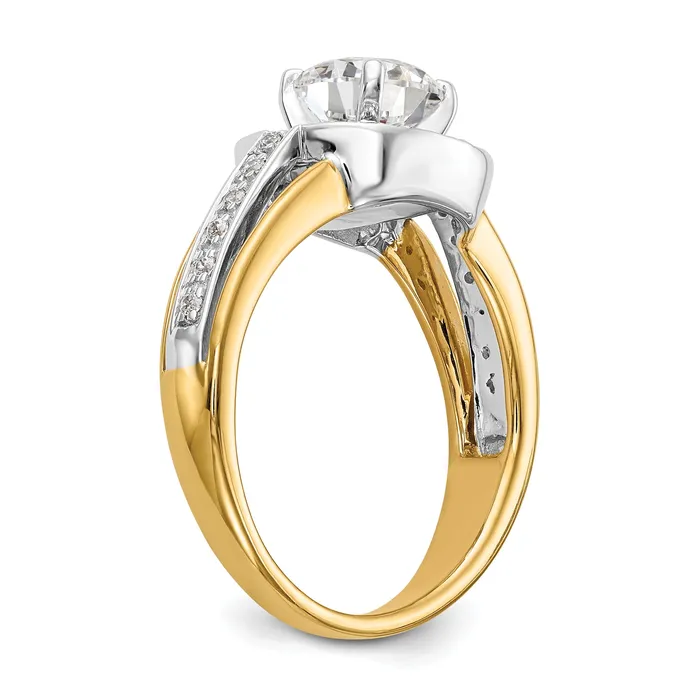 Rings Goldiacom 14ktt Peg Set CZ Cushion Halo Engagement Ring