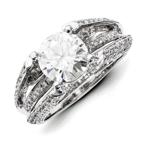Rings Goldiacom 14ky White Gold DiamondMoissanite Engagement Ring