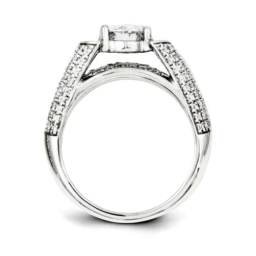 Rings Goldiacom 14ky White Gold DiamondMoissanite Engagement Ring