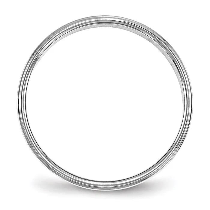 Rings Goldia Solid 10K White Gold 4mm Flat with Step Edge MensWomens Wedding Band Ring Size 45 Rings Goldia Solid 10K White Gold 4mm Flat with Step Edge MensWomens Wedding Band Ring Size 45