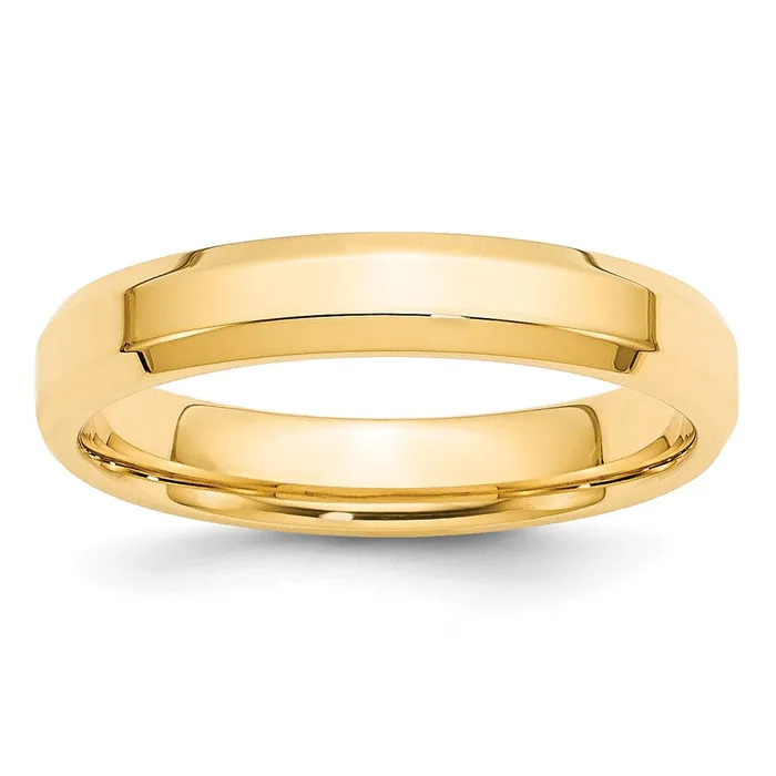 Rings Goldia Solid 10K Yellow Gold 4mm Bevel Edge Comfort Fit MensWomens Wedding Band Ring Size 10 Rings Goldia Solid 10K Yellow Gold 4mm Bevel Edge Comfort Fit MensWomens Wedding Band Ring Size 10