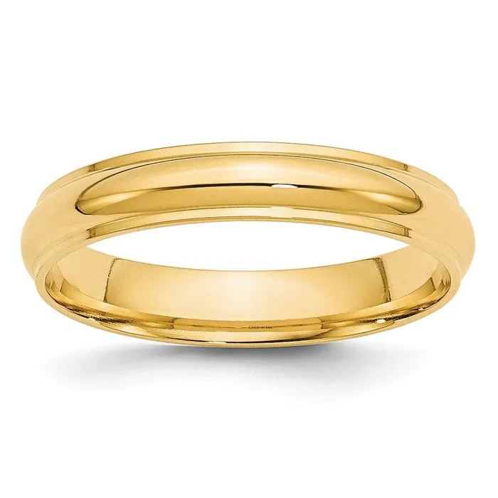 Rings Goldia Solid 10K Yellow Gold 4mm Half Round with Edge MensWomens Wedding Band Ring Size 11 Rings Goldia Solid 10K Yellow Gold 4mm Half Round with Edge MensWomens Wedding Band Ring Size 11