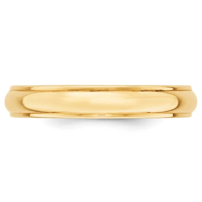 Rings Goldia Solid 10K Yellow Gold 4mm Half Round with Edge MensWomens Wedding Band Ring Size 11 Rings Goldia Solid 10K Yellow Gold 4mm Half Round with Edge MensWomens Wedding Band Ring Size 11
