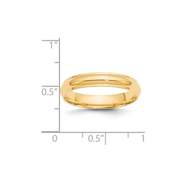 Rings Goldia Solid 10K Yellow Gold 4mm Half Round with Edge MensWomens Wedding Band Ring Size 11 Rings Goldia Solid 10K Yellow Gold 4mm Half Round with Edge MensWomens Wedding Band Ring Size 11
