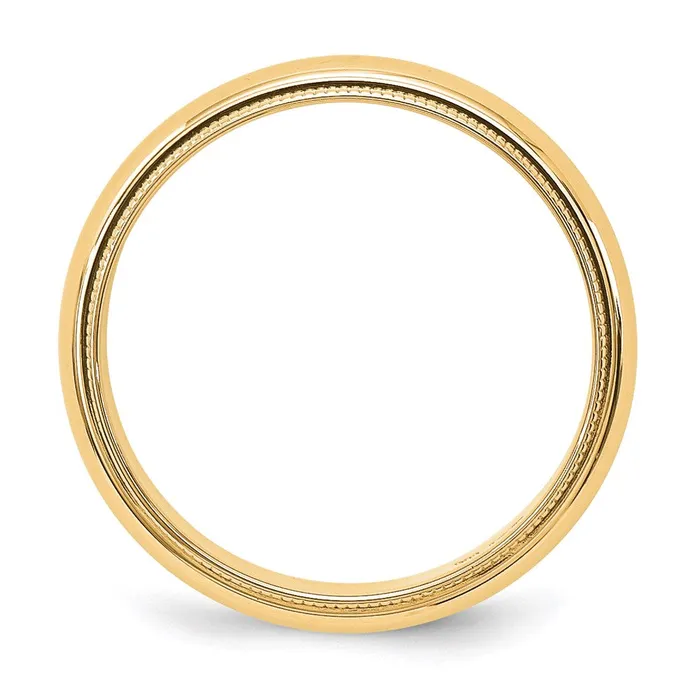 Rings Goldia Solid 10K Yellow Gold 5mm Milgrain Half Round MensWomens Wedding Band Ring Size 13 Rings Goldia Solid 10K Yellow Gold 5mm Milgrain Half Round MensWomens Wedding Band Ring Size 13