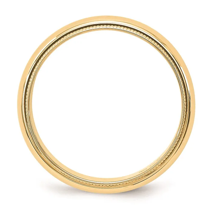 Rings Goldia Solid 10K Yellow Gold 5mm Milgrain Half Round MensWomens Wedding Band Ring Size 13 Rings Goldia Solid 10K Yellow Gold 5mm Milgrain Half Round MensWomens Wedding Band Ring Size 13