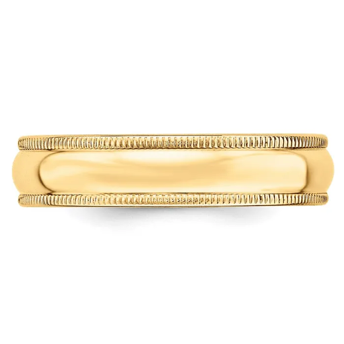 Rings Goldia Solid 10K Yellow Gold 5mm Milgrain Half Round MensWomens Wedding Band Ring Size 13 Rings Goldia Solid 10K Yellow Gold 5mm Milgrain Half Round MensWomens Wedding Band Ring Size 13
