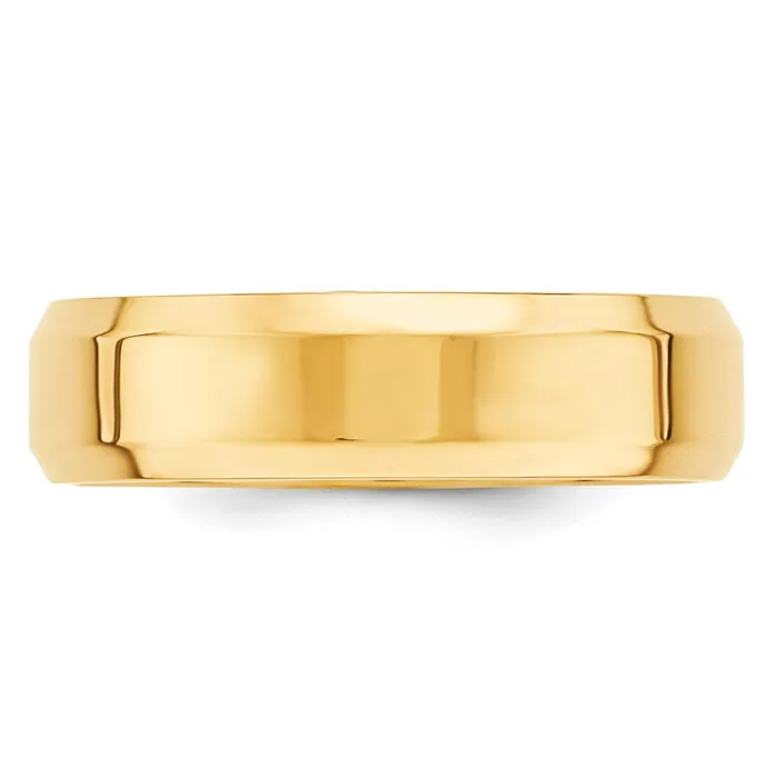 Rings Goldia Solid 10K Yellow Gold 6mm Bevel Edge Comfort Fit MensWomens Wedding Band Ring Size 7 Rings Goldia Solid 10K Yellow Gold 6mm Bevel Edge Comfort Fit MensWomens Wedding Band Ring Size 7