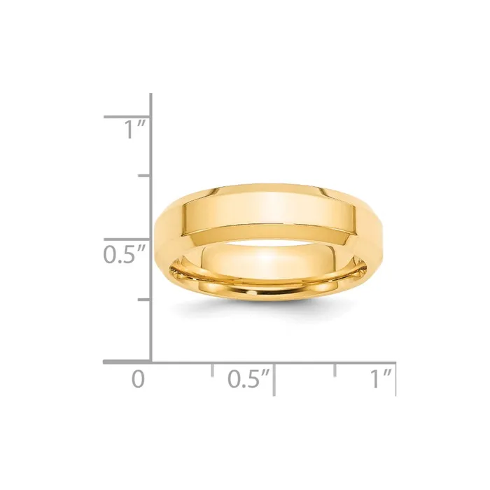 Rings Goldia Solid 10K Yellow Gold 6mm Bevel Edge Comfort Fit MensWomens Wedding Band Ring Size 7 Rings Goldia Solid 10K Yellow Gold 6mm Bevel Edge Comfort Fit MensWomens Wedding Band Ring Size 7