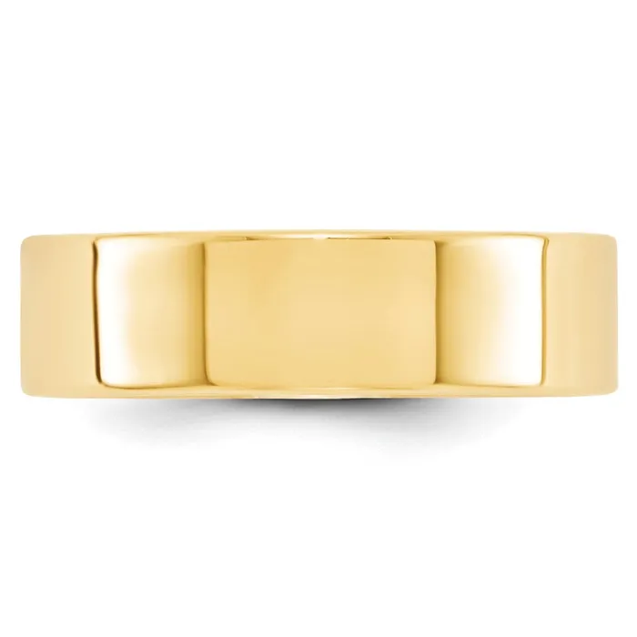 Rings Goldia Solid 10K Yellow Gold 6mm Light Weight Flat MensWomens Wedding Band Ring Size 7 Rings Goldia Solid 10K Yellow Gold 6mm Light Weight Flat MensWomens Wedding Band Ring Size 7