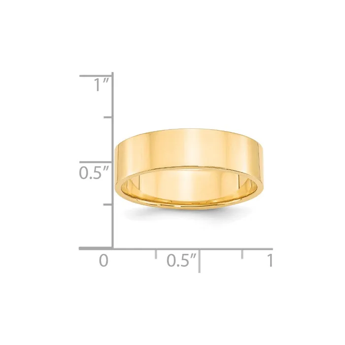 Rings Goldia Solid 10K Yellow Gold 6mm Light Weight Flat MensWomens Wedding Band Ring Size 7 Rings Goldia Solid 10K Yellow Gold 6mm Light Weight Flat MensWomens Wedding Band Ring Size 7