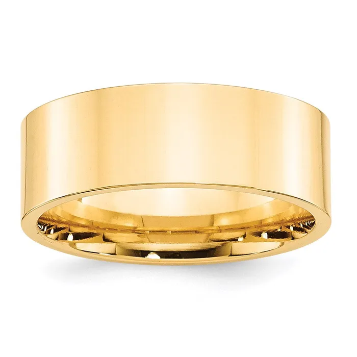 Rings Goldia Solid 10K Yellow Gold 8mm Standard Flat Comfort Fit MensWomens Wedding Band Ring Size 135 Rings Goldia Solid 10K Yellow Gold 8mm Standard Flat Comfort Fit MensWomens Wedding Band Ring Size 135