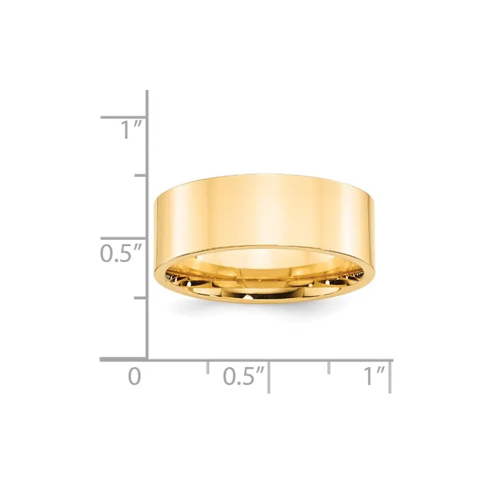 Rings Goldia Solid 10K Yellow Gold 8mm Standard Flat Comfort Fit MensWomens Wedding Band Ring Size 135 Rings Goldia Solid 10K Yellow Gold 8mm Standard Flat Comfort Fit MensWomens Wedding Band Ring Size 135