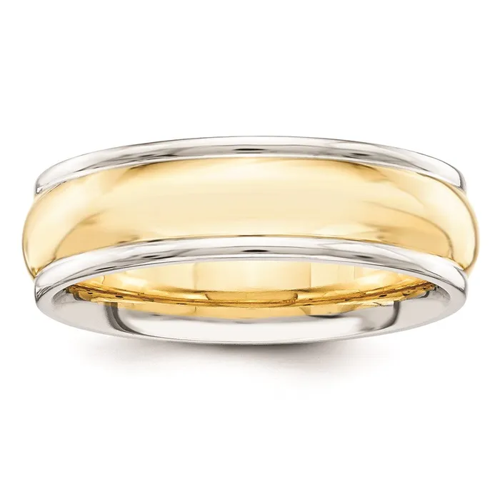 Rings Goldia Solid 10K Yellow Gold TwoTone 6mm Domed Size 5 Wedding MensWomens Wedding Band Ring Rings Goldia Solid 10K Yellow Gold TwoTone 6mm Domed Size 5 Wedding MensWomens Wedding Band Ring
