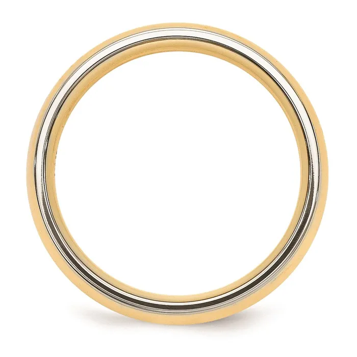 Rings Goldia Solid 10K Yellow Gold TwoTone 6mm Domed Size 5 Wedding MensWomens Wedding Band Ring Rings Goldia Solid 10K Yellow Gold TwoTone 6mm Domed Size 5 Wedding MensWomens Wedding Band Ring