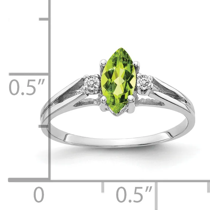 Rings Goldia Solid 14k White Gold 5x3mm Oval Simulated Citrine VS CZ Ring