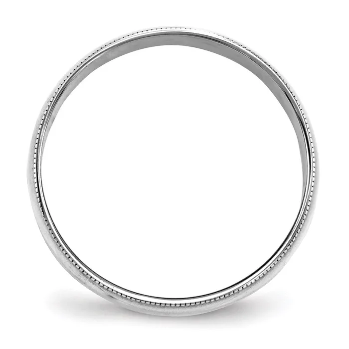 Rings Goldia Solid 14K White Gold 6mm Light Weight Milgrain Half Round MensWomens Wedding Band Ring Size 125 Rings Goldia Solid 14K White Gold 6mm Light Weight Milgrain Half Round MensWomens Wedding Band Ring Size 125
