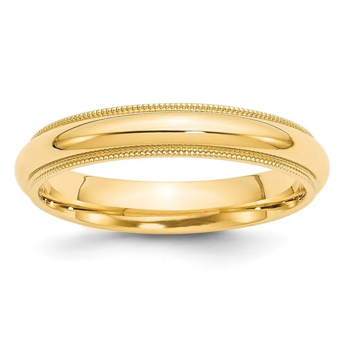 Rings Goldia Solid 14K Yellow Gold 4mm Milgrain Comfort Fit MensWomens Wedding Band Ring Size 14 Rings Goldia Solid 14K Yellow Gold 4mm Milgrain Comfort Fit MensWomens Wedding Band Ring Size 14