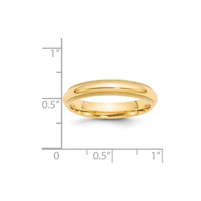 Rings Goldia Solid 14K Yellow Gold 4mm Milgrain Comfort Fit MensWomens Wedding Band Ring Size 14 Rings Goldia Solid 14K Yellow Gold 4mm Milgrain Comfort Fit MensWomens Wedding Band Ring Size 14