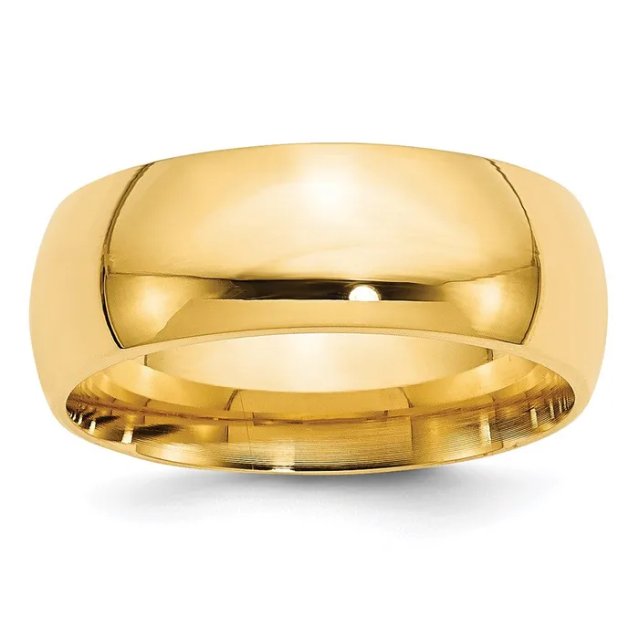 Rings Goldia Solid 14K Yellow Gold 8mm Comfort Fit MensWomens Wedding Band Ring Size 85 Rings Goldia Solid 14K Yellow Gold 8mm Comfort Fit MensWomens Wedding Band Ring Size 85