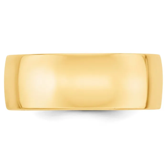 Rings Goldia Solid 14K Yellow Gold 8mm Light Weight Comfort Fit MensWomens Wedding Band Ring Size 135 Rings Goldia Solid 14K Yellow Gold 8mm Light Weight Comfort Fit MensWomens Wedding Band Ring Size 135