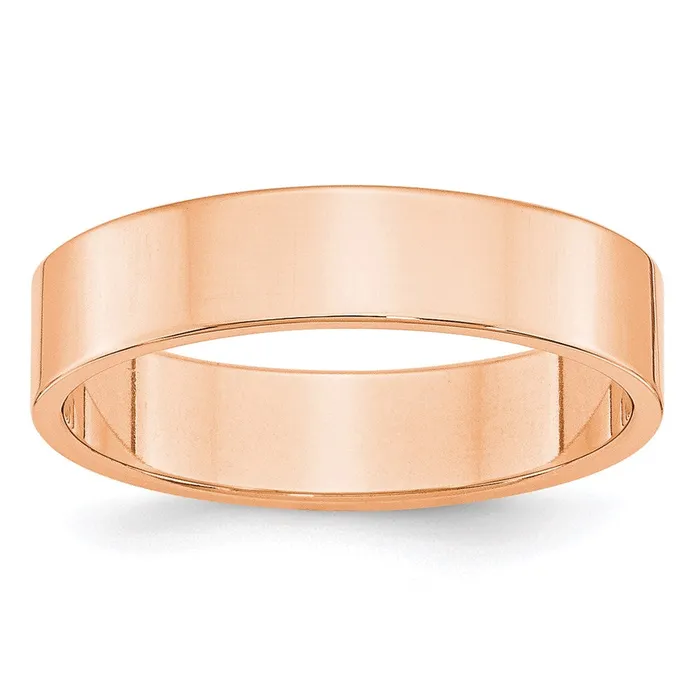 Rings Goldia Solid 14K Yellow Gold Rose Gold 5mm Light Weight Flat MensWomens Wedding Band Ring Size 125 Rings Goldia Solid 14K Yellow Gold Rose Gold 5mm Light Weight Flat MensWomens Wedding Band Ring Size 125