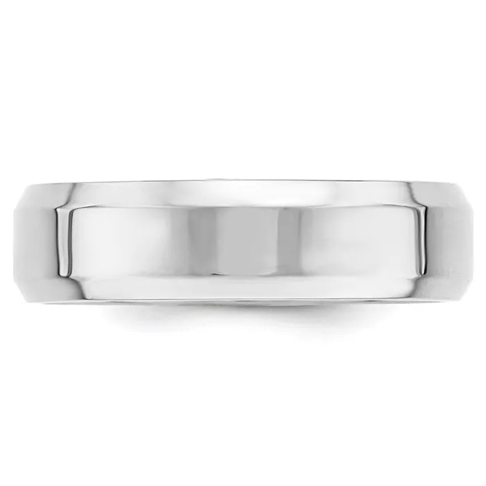 Rings Goldia Solid 18K White Gold 6mm Bevel Edge Comfort Fit MensWomens Wedding Band Ring Size 115 Rings Goldia Solid 18K White Gold 6mm Bevel Edge Comfort Fit MensWomens Wedding Band Ring Size 115