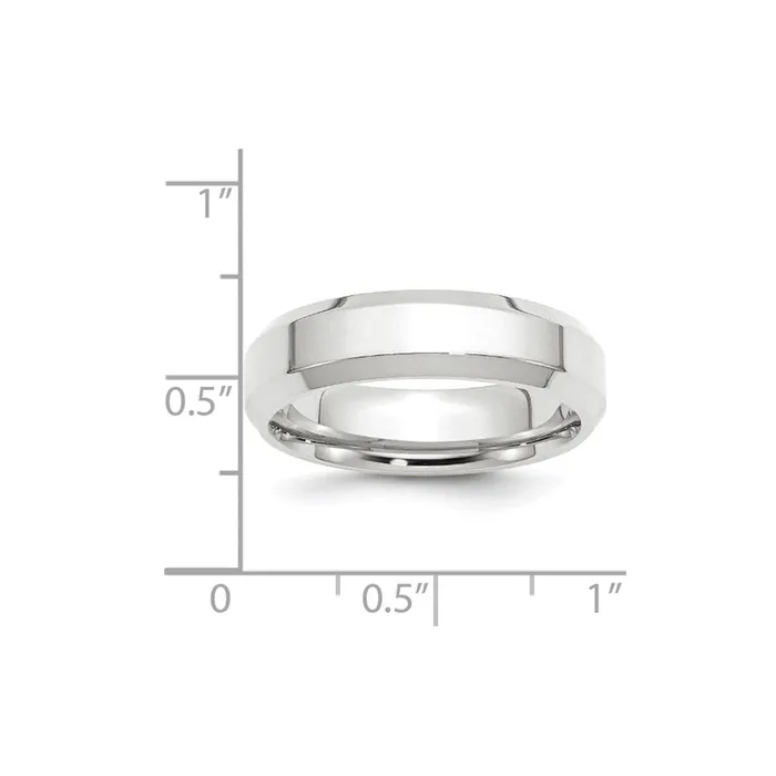Rings Goldia Solid 18K White Gold 6mm Bevel Edge Comfort Fit MensWomens Wedding Band Ring Size 115 Rings Goldia Solid 18K White Gold 6mm Bevel Edge Comfort Fit MensWomens Wedding Band Ring Size 115