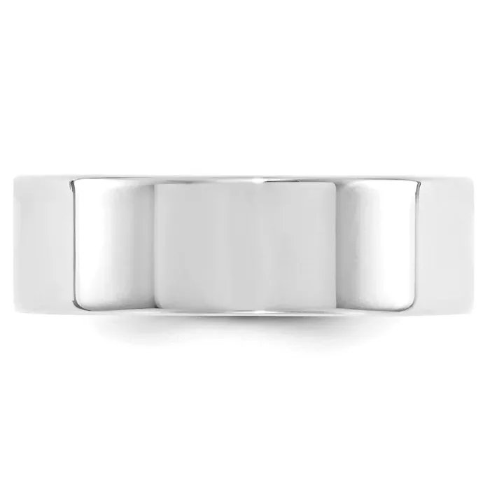 Rings Goldia Solid 18K White Gold 7mm Standard Flat Comfort Fit MensWomens Wedding Band Ring Size 105 Rings Goldia Solid 18K White Gold 7mm Standard Flat Comfort Fit MensWomens Wedding Band Ring Size 105