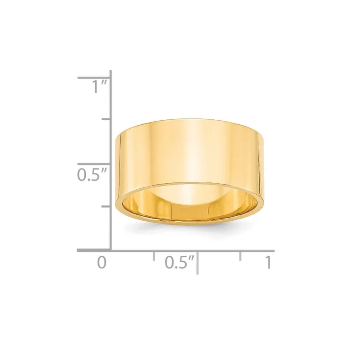 Rings Goldia Solid 18K Yellow Gold 10mm Light Weight Flat MensWomens Wedding Band Ring Size 11 Rings Goldia Solid 18K Yellow Gold 10mm Light Weight Flat MensWomens Wedding Band Ring Size 11