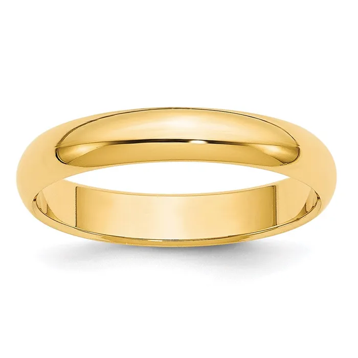 Rings Goldia Solid 18K Yellow Gold 4mm HalfRound Wedding MensWomens Wedding Band Ring Size 45 Rings Goldia Solid 18K Yellow Gold 4mm HalfRound Wedding MensWomens Wedding Band Ring Size 45