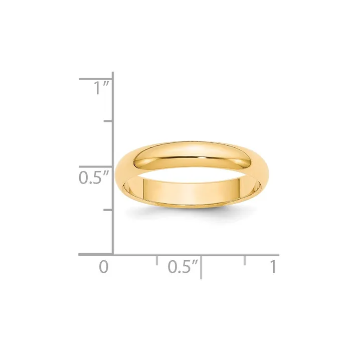 Rings Goldia Solid 18K Yellow Gold 4mm HalfRound Wedding MensWomens Wedding Band Ring Size 45 Rings Goldia Solid 18K Yellow Gold 4mm HalfRound Wedding MensWomens Wedding Band Ring Size 45