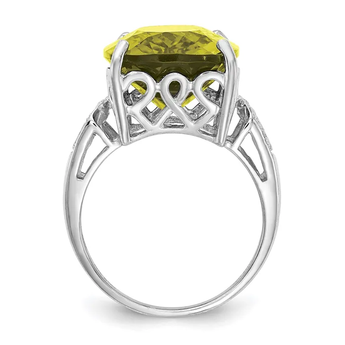 Rings Goldia Sterling Silver Rhodium Lemon Quartz u0026 Natural Diamond Gemstone Birthstone Ring Fine Jewelry Gift for Her Rings Goldia Sterling Silver Rhodium Lemon Quartz u0026 Natural Diamond Gemstone Birthstone Ring Fine Jewelry Gift for Her